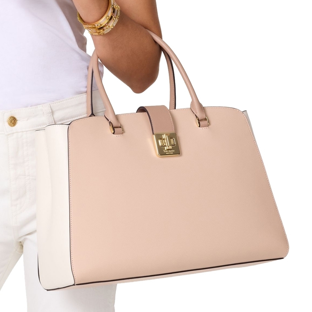 Kate Spade Soft Pink and White Satchel